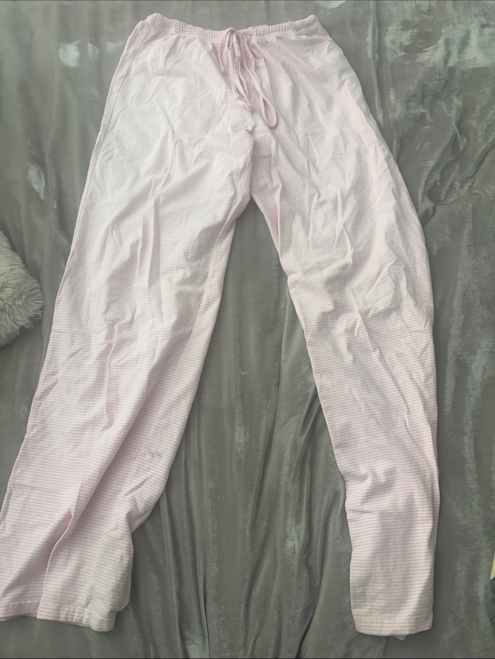 Edikted Light Pink Striped Lounge Pants